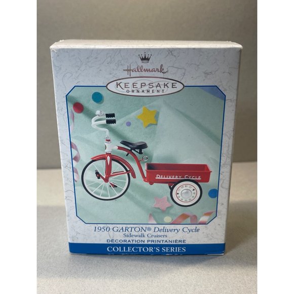 Hallmark Keepsake 1950 Garton Delivery Cycle Sidewalk Cruisers Ornament - Picture 1 of 9